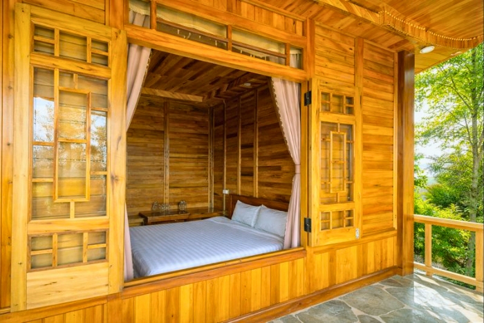Chambre propre et fonctionnelle au Homestay A Pao à Lai Chau