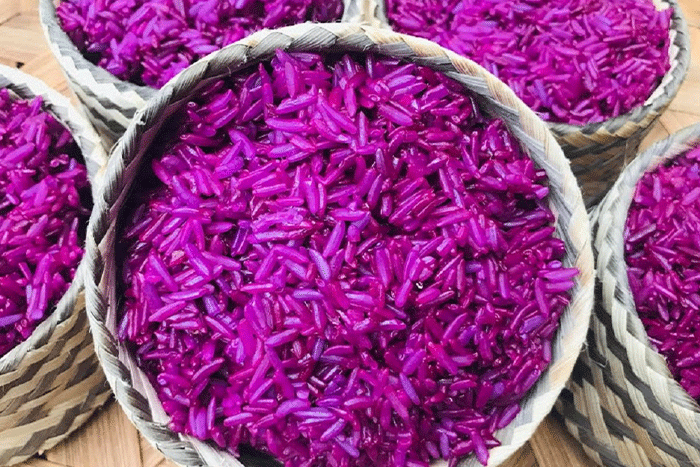 Riz gluant violet de Lai Chau (Xôi tím)