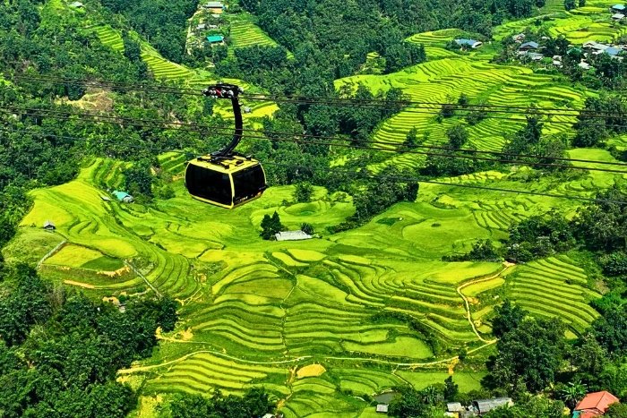 En &eacute;t&eacute;, Sapa d&eacute;voile un paysage luxuriant, verdoyant et plein de vie