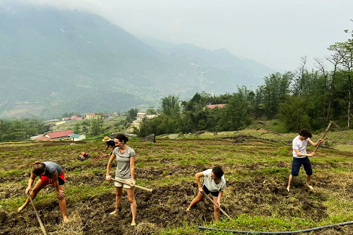 La participation à des activités agricoles enrichit votre expérience ici