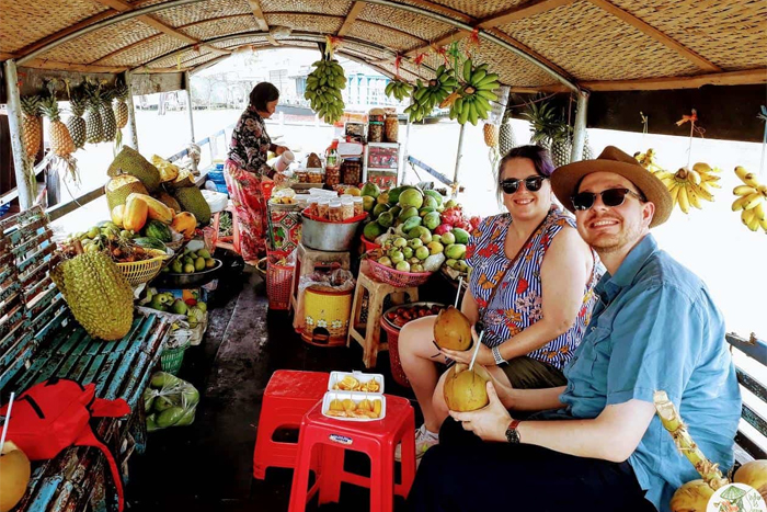 Le marché flottant de Cai Be, Vietnam