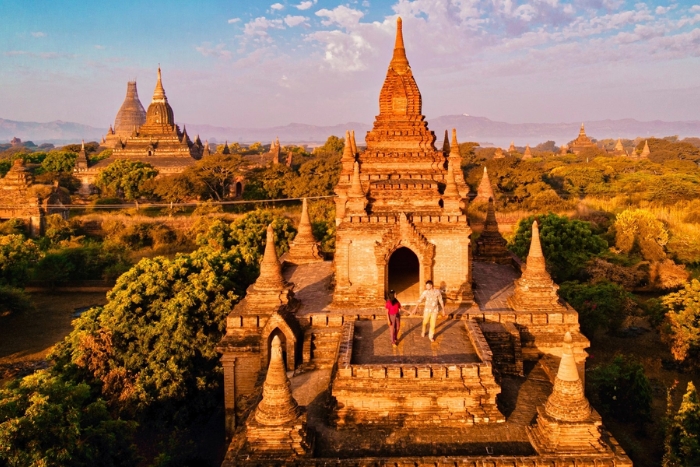 Pagodes mystiques de Bagan en Birmanie