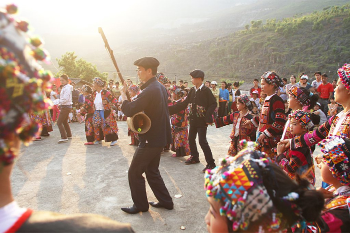 Fête de l'ethnie Lolo noir à Cao Bang