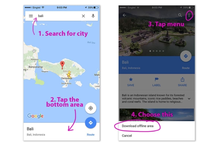 Économiser du data en utilisant Google Maps hors ligne