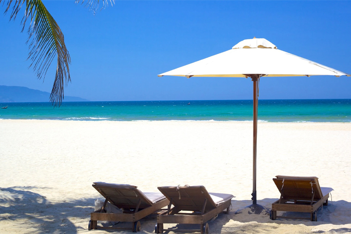 Plage de Non Nuoc au centre Vietnam en décembre