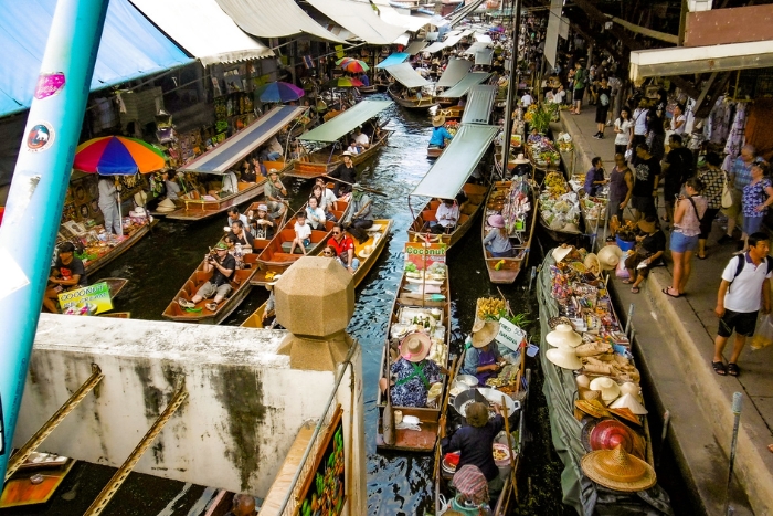 Marché flottant de Damnoen Saduak, Ratchaburi, Thaïlande