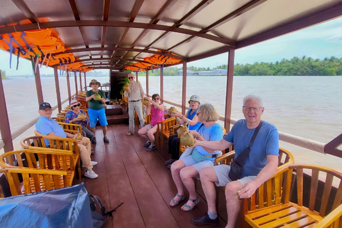 Les croisières du sampan pour delta du Mékong, Vietnam