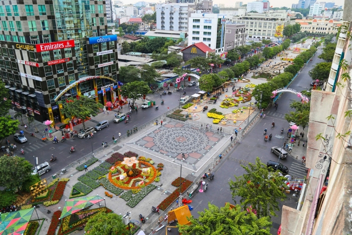 Balade le long de la rue piétonne Nguyen Hue pendant 14 jours au sud Vietnam