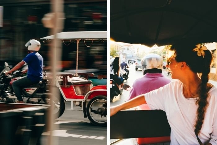 Se d&eacute;placer en tuk-tuk permet de d&eacute;couvrir le Cambodge &agrave; moindre co&ucirc;t