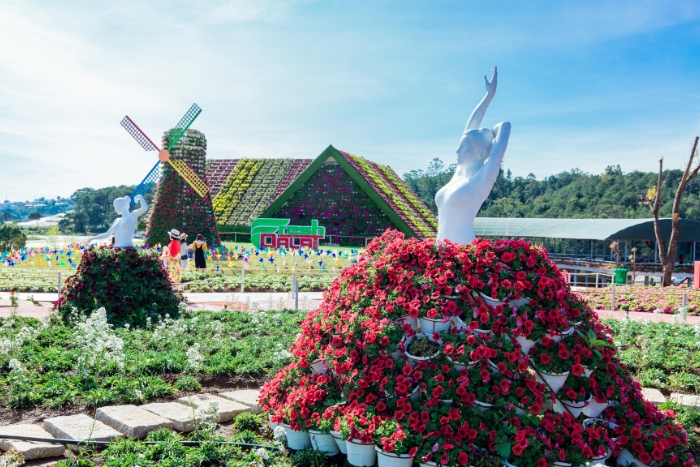 Jardin‎ des Fleurs de Da Lat est incontournable dans un voyage en famille à Da Lat en 3 jours