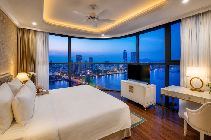 R&eacute;veil avec vue panoramique au Meli&aacute; Vinpearl Danang Riverfront