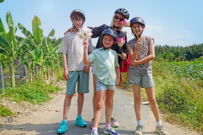 Circuit &agrave; v&eacute;lo dans le Delta M&eacute;kong au Vietnam adapt&eacute; &agrave; tous les profils