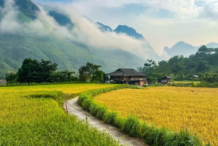 Paysage paisible dans la commune de Du Gia, district de Yen Minh, Ha Giang