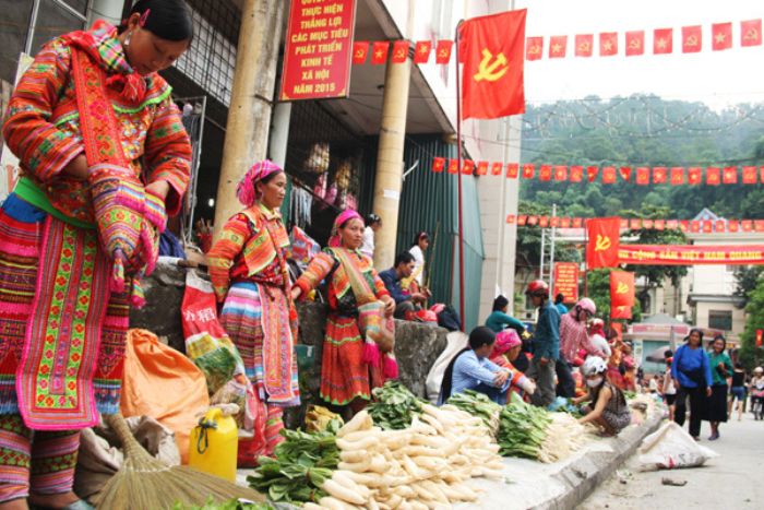 Marché de Hoang Su Phi à Ha Giang