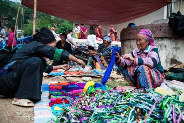 Le marché de Hoang Su Phi est le lieu où vous trouverez toutes les costumes traditionnels des différentes ethnies au Vietnam