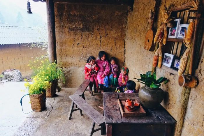 Les enfants au village de Lao Xa