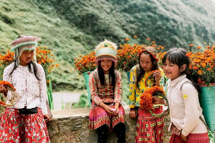 Groupes ethniques vietnamiennes à Quan Ba, Ha Giang