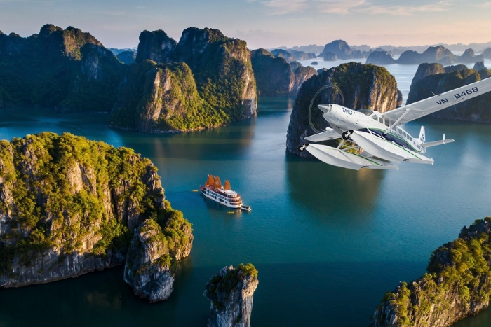 Vol en hydravion baie d'Halong