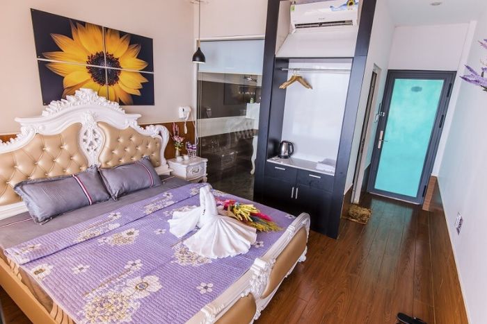 Ta Dung Topview Homestay avec les chambres sont construites en bois local