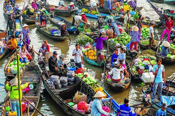 Marché flottant de Cai Rang à Can Tho