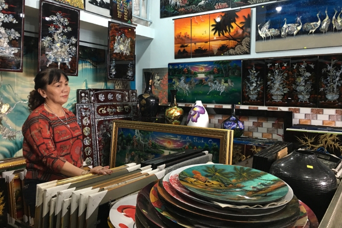 Le village de laque de Tuong Binh Hiep est r&eacute;put&eacute; comme le berceau de l'industrie de la laque d'art au Vietnam