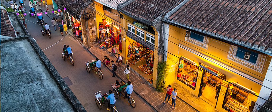 Cyclo-pousse dans la vieille ville de Hoi An
