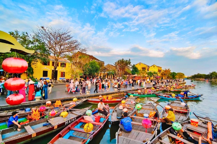 Paysage vibrant dans la vieille ville de Hoi An