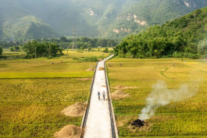 Mai Chau s&rsquo;int&egrave;gre facilement &agrave; un circuit dans le Nord