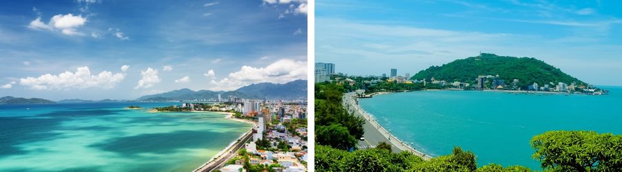 Nha Trang (gauche) et Vung Tau (droite) : quelle plage choisir ?