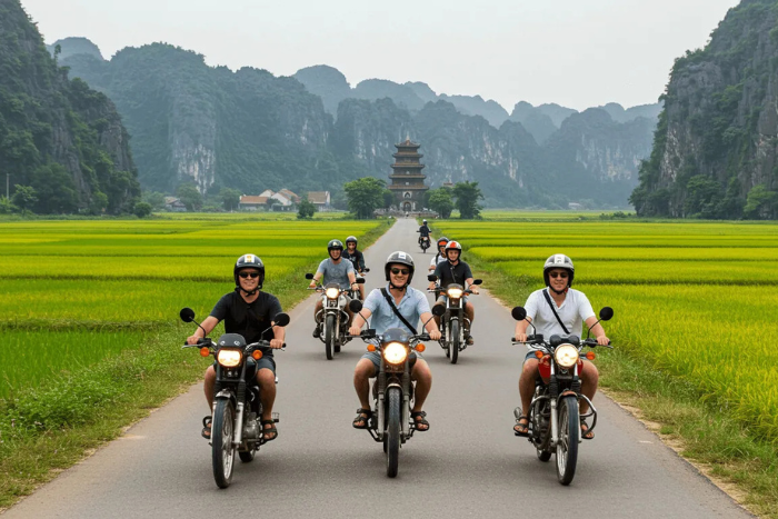 Se d&eacute;placer &agrave; Tam Coc en scooter permet d&rsquo;&ecirc;tre plus autonome avec un programme charg&eacute;