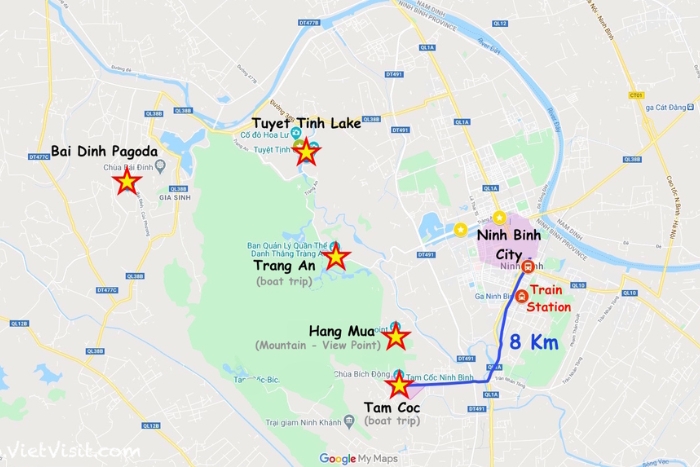 Les meilleurs quartiers o&ugrave; s&eacute;journer &agrave; Ninh Binh
