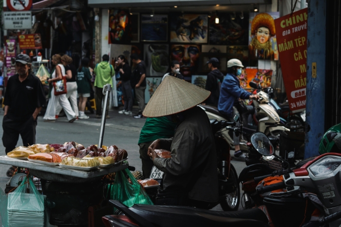 Stand de street food à Hô Chi Minh-Ville