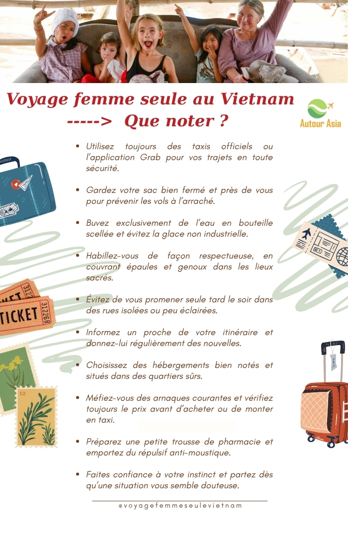 Voyager pour femme seule Vietnam - Que noter? 