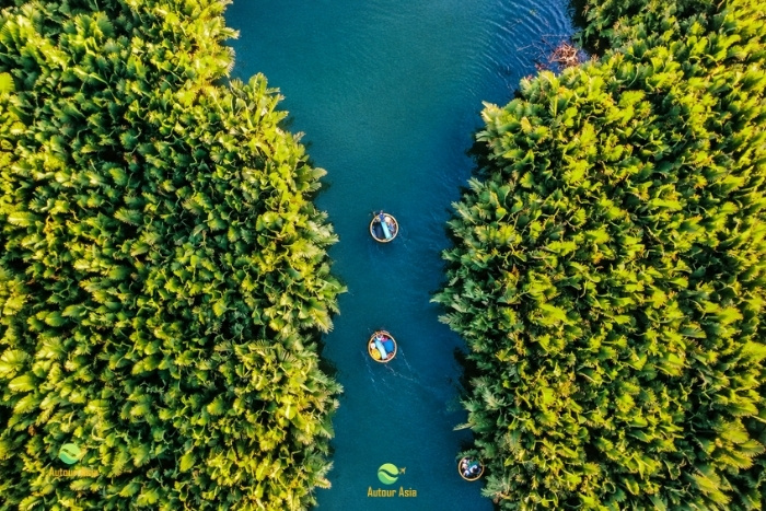 Au cœur des cocotiers d’eau de Cam Thanh en bateau-panier