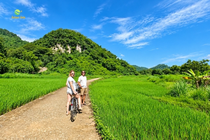 Que faire au Vietnam en mars ? À vélo au cœur des rizières verdoyantes de Mai Chau