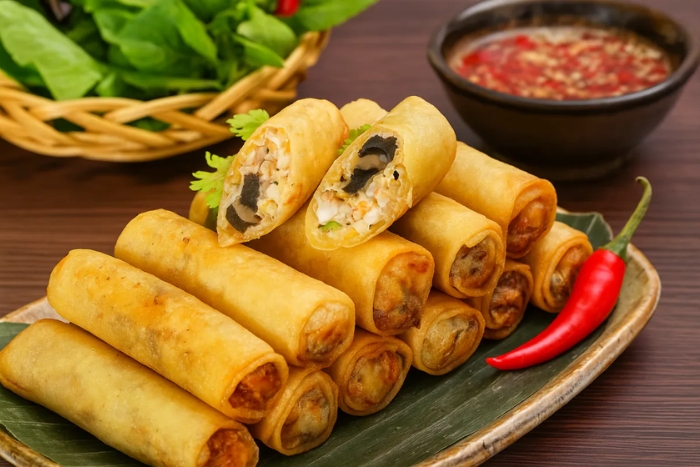 Cha Gio croustillant pr&eacute;par&eacute; selon la recette du sud