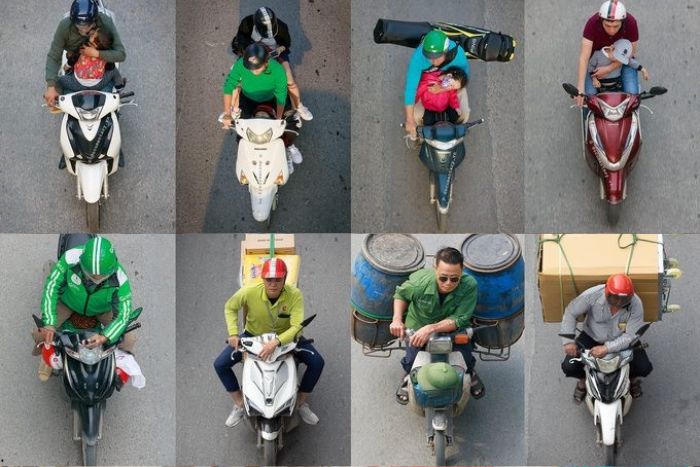 La série de photos de l'auteur Pham Thanh Long dépeint de manière réaliste l'image des scooters au Vietnam