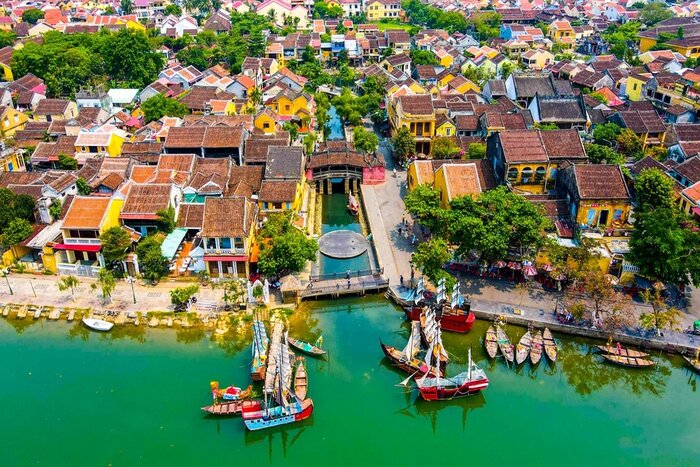 La vieille ville de Hoi An vue d'en haut