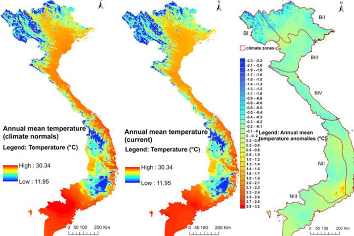 Carte climatique du Vietnam