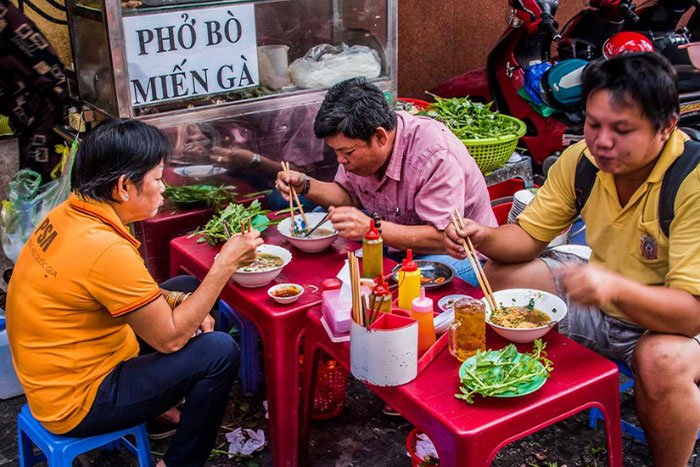 Magasin de nourriture de rue au Vietnam