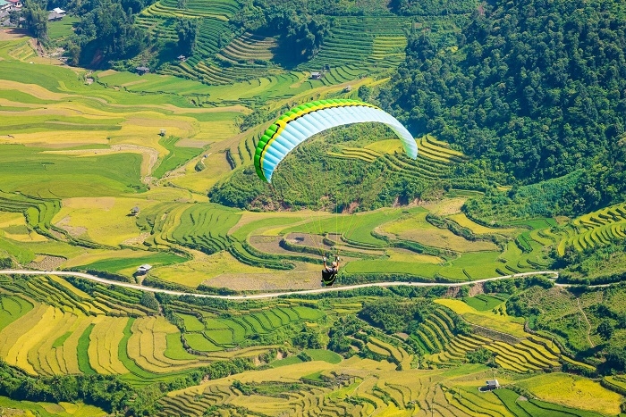 Terrain nord-ouest du Vietnam