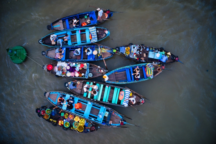 Marché flottant de Cai Rang - une caractéristique unique du delta du Mékong