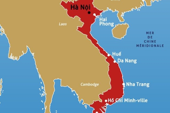 Carte du Vietnam