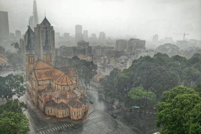 Le sud du Vietnam sous de fortes pluies de mousson