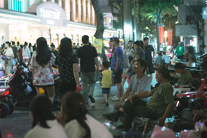 Vieux quartier animé de Hanoi