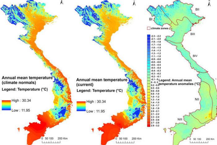 Carte climatique du Vietnam