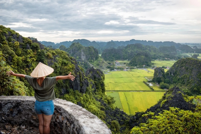 Tam Coc panorama depuis la grotte de Mua