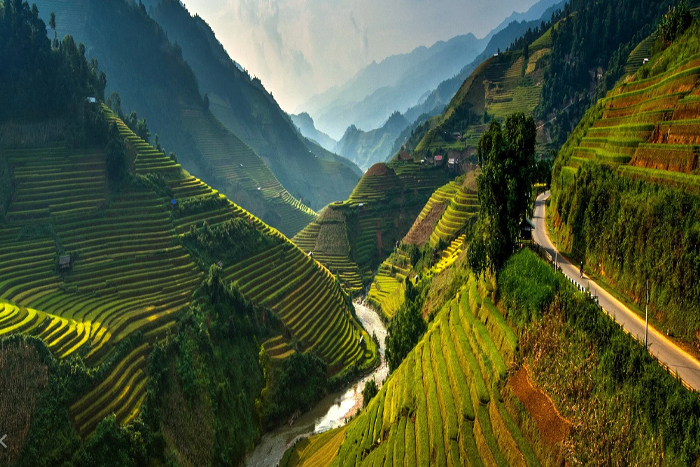 Paysage de Yen Bai Vietnam