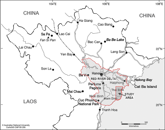 La carte du Vietnam détaillé au nord-ouest