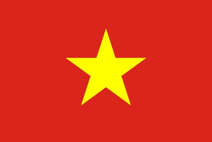 Drapeau officiel du Vietnam de 1976 à aujourd'hui